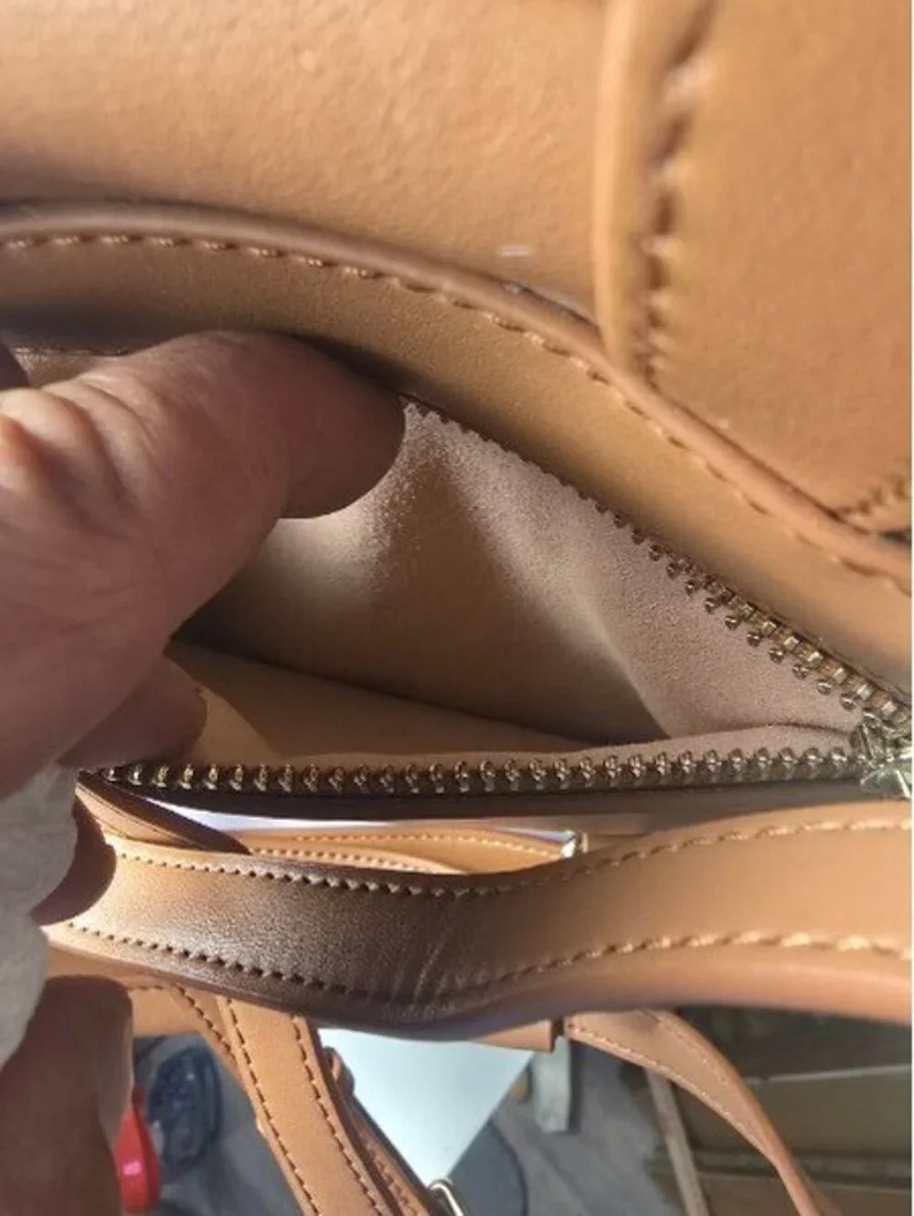 Belle & Bloom Camila Leather Backpack – Tan/Brown Gold Hardware Excellent